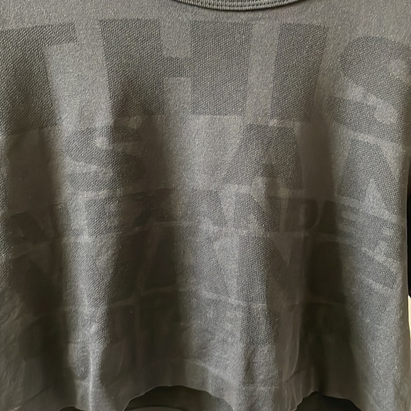 Alexander Wang x H&M black logo crop top tshirt sz S - Picture 2 of 6